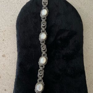 Marcasite and white stone bracelet
